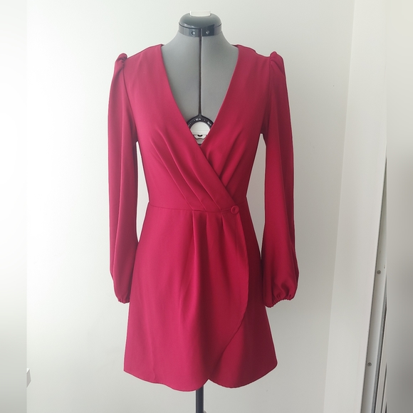 Fifth Label Raspberry wrap mini dress - Picture 4 of 11
